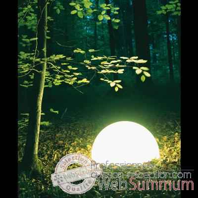 Lampe ronde socle a visser blanche Moonlight -magr350015