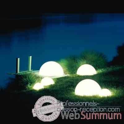 Lampe ronde Sound socle  enfouir blanche Moonlight -mslmbgmsl350020